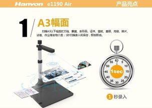 專業高拍儀推薦 漢王e1190 Air煙臺促銷，辦公提效新選擇